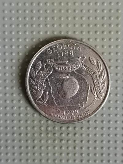 2025年第78场各国散币拍卖（总第78场）寄存超过3个月已拍品陆续发出 - 美国1999年佐治亚州25美分纪念币