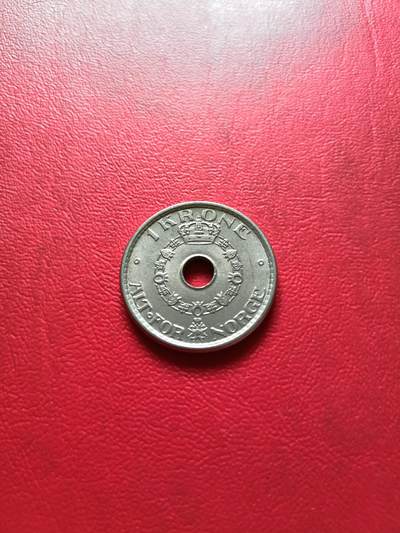 【云涧收藏】第五十九场 - 挪威1950年1克朗，未流通美品