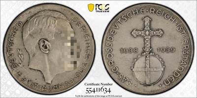万国钱币拍卖第052期 - PCGS SP63 1938年德国民族社会主义工人党纪念吞并奥地利银章 C-114 MATTE磨砂原味包浆 边835 （原图请私信后台或自行查询官网）
