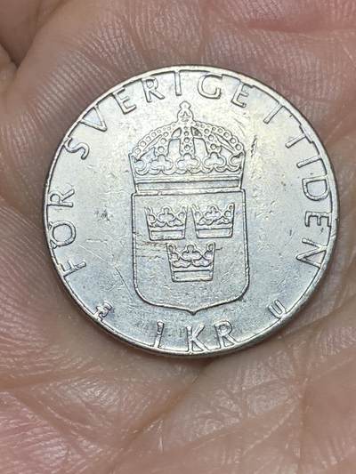 2025年第八十五场(总第一百一十一场）外国好品散币(免佣金) - 瑞典🇸🇪1978年1克朗(卡尔十六世古斯塔夫时期，第一版铜镍包铜材质)