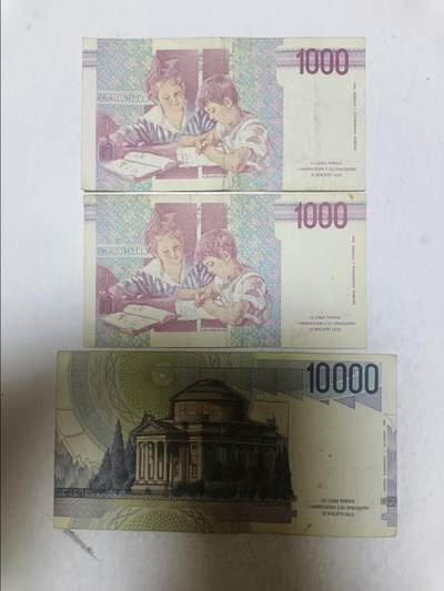 【20250905】非全新纸币第282场 意大利3张纸币