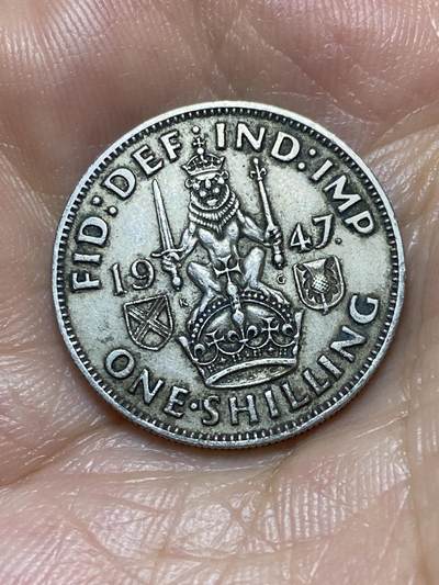2025年第八十五场(总第一百一十一场）外国好品散币(免佣金) - 英国🇬🇧1947年1先令(乔治六世第二版，苏格兰坐狮，首发年仅发行2年)