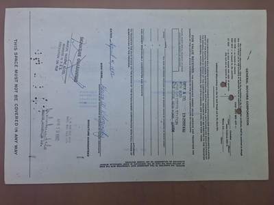 狮子猫股票债券纸品第三期 美国1982年通用汽车