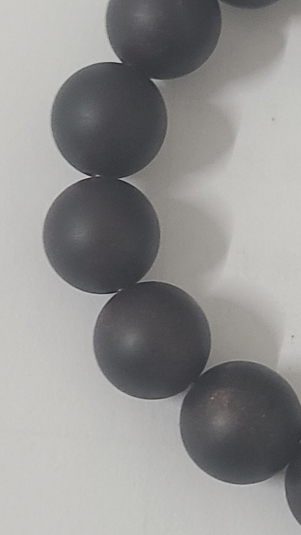 富森红土铁锈红沉香手串