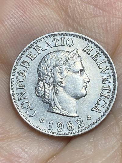 2025年第八十六场(总第一百一十二场）外国好品散币(免佣金) 瑞士🇨🇭1962年10分(第二版，B标伯尔尼造)