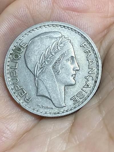2025年第八十六场(总第一百一十二场）外国好品散币(免佣金) 法国🇫🇷1948年10法郎(小头版，B标，博蒙莱罗热造，仅发行3年)