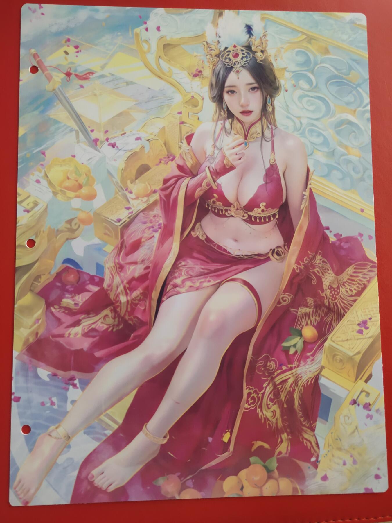 清风卡拍第十期(燎原卡牌为主，9月7日结拍) 妖姬传九宫卡册挡板一张(宣华夫人)