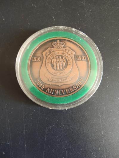 老王徽章第146期 - 英联邦澳大利亚老兵联盟一战75周年大铜章    原盒    直径41mm   重量33.3g