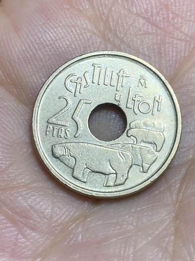 2025年第八十六场(总第一百一十二场）外国好品散币(免佣金) - 西班牙🇪🇸1995单年份25比塞塔(卡斯蒂利亚–莱昂自治区纪念币)