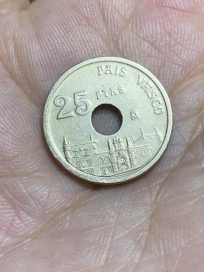 2025年第八十六场(总第一百一十二场）外国好品散币(免佣金) - 西班牙🇪🇸1993单年份25比塞塔(巴斯克自治区纪念币)