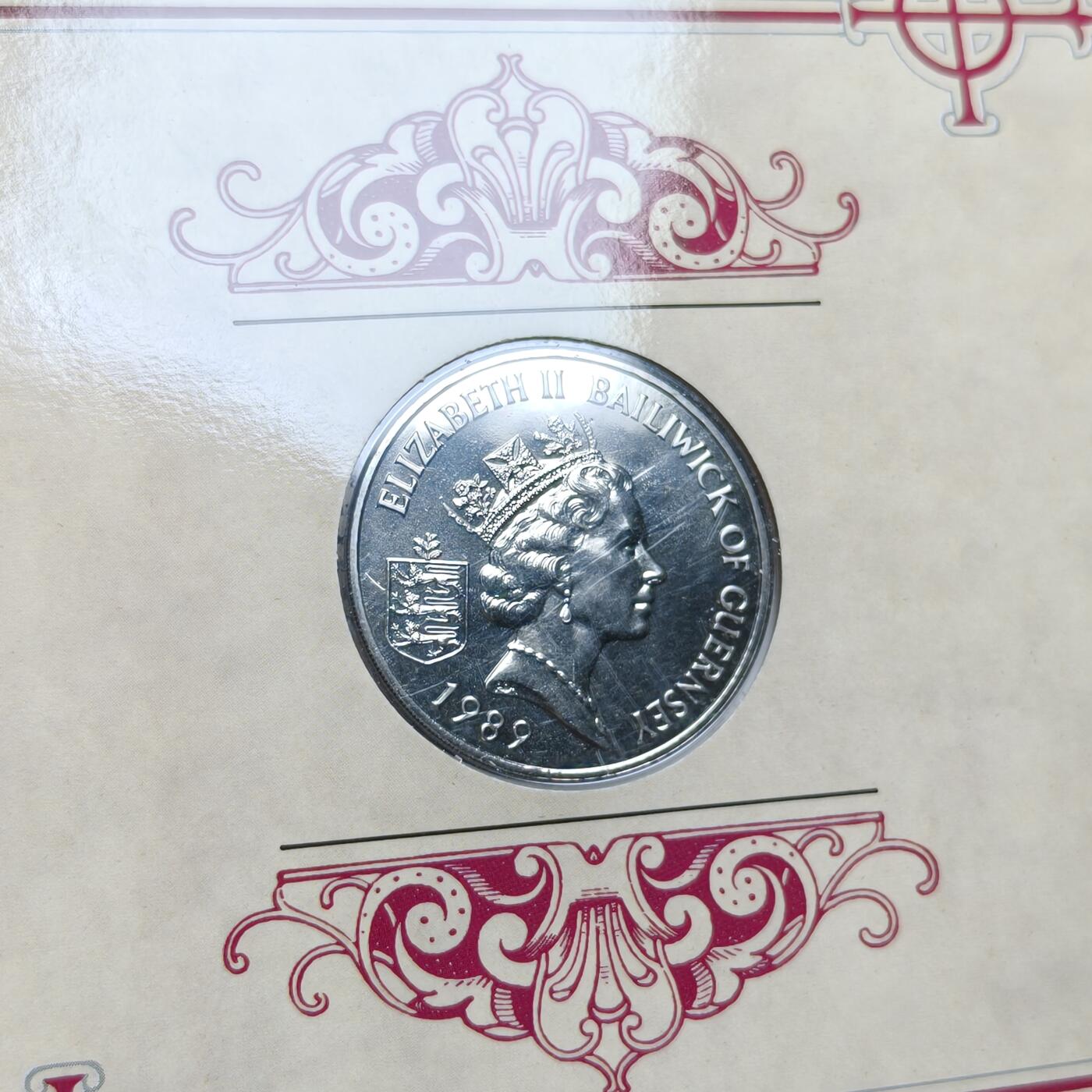 【铜匠收藏】★第125加场★精品币章场，200包邮，不满200.支付运费5元。《接受代拍 代送NGC评级》 根西 1989年 亨利一世 2镑纪念币