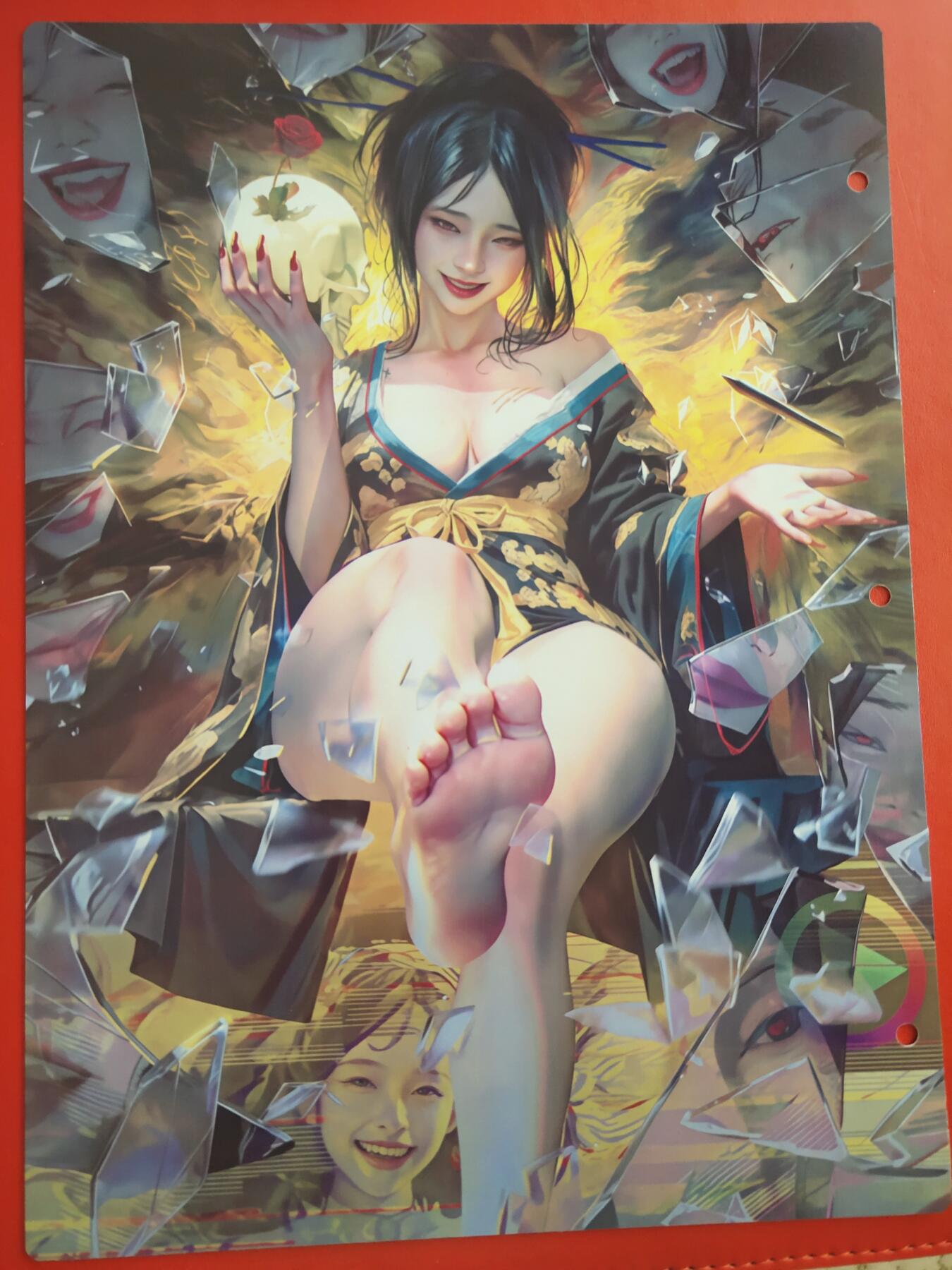 清风卡拍第十期(燎原卡牌为主，9月7日结拍) 妖姬传九宫卡册挡板一张(婴宁)