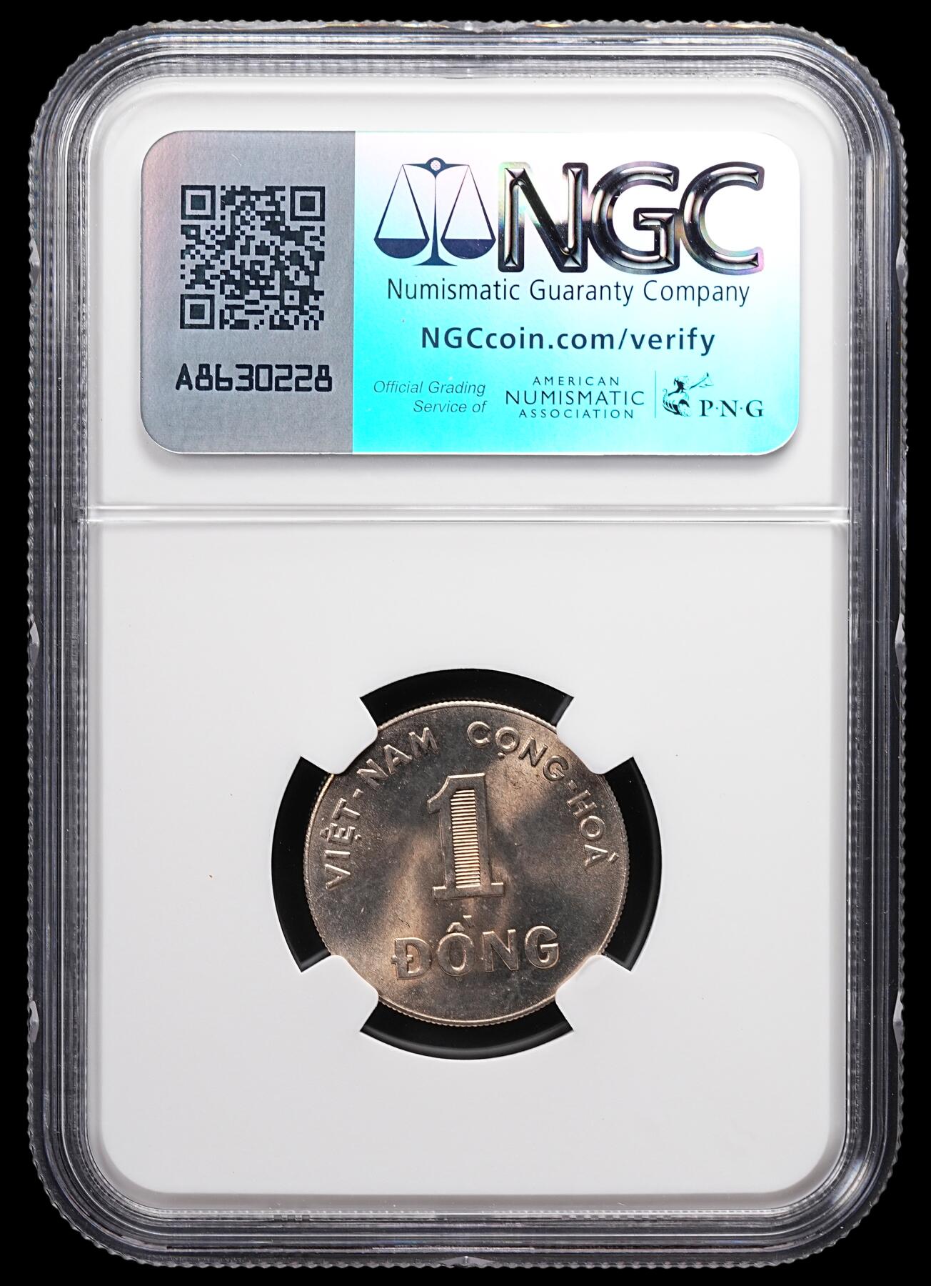 修遠堂世界钱币第八十三期 NGC MS66 1964年越南-南越政权1盾镍币 稻穗