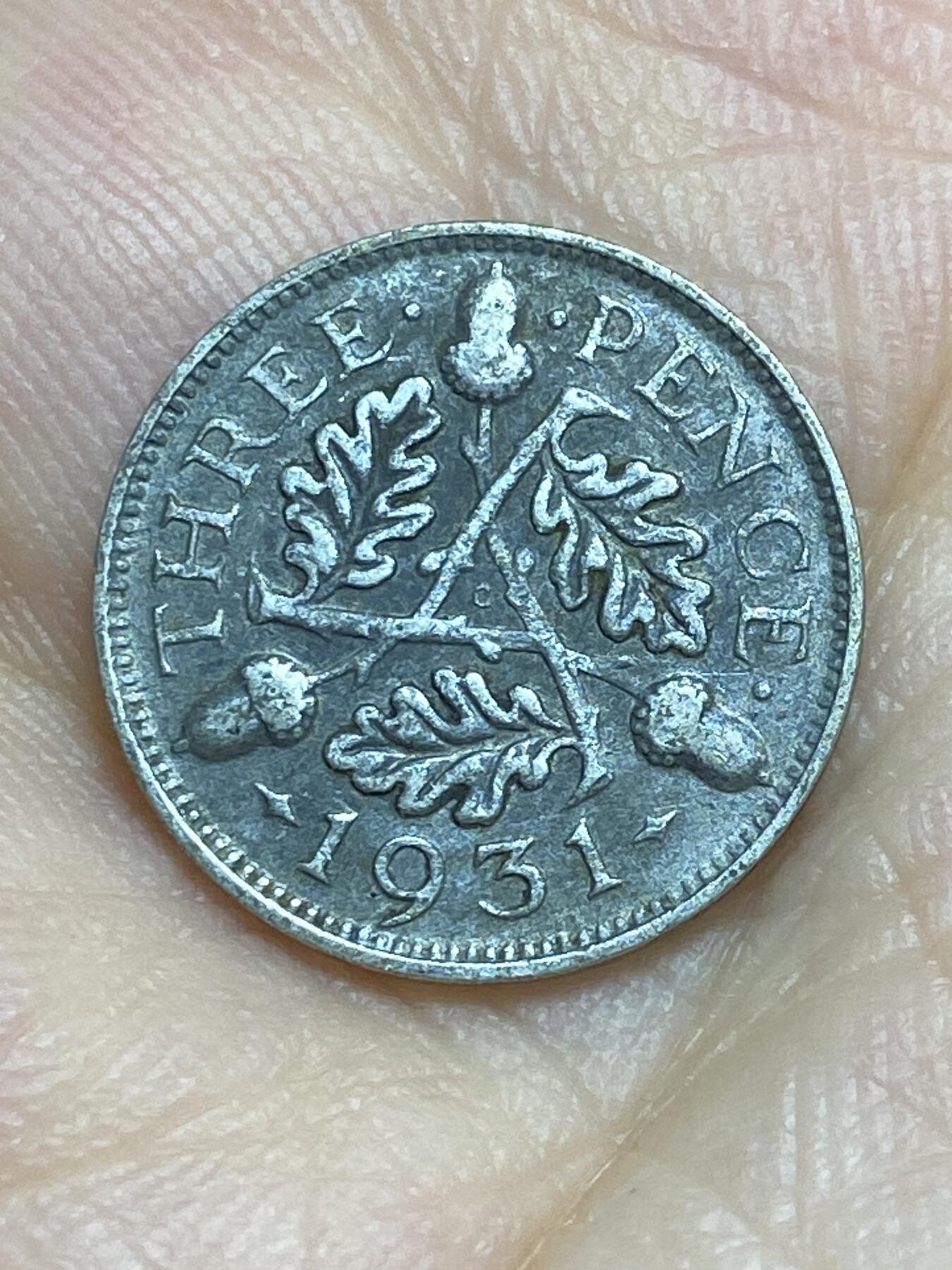 2025年第八十六场(总第一百一十二场）外国好品散币(免佣金) 英国🇬🇧1931年3便士银币(乔治五世第三版，500银)