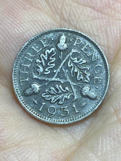 2025年第八十六场(总第一百一十二场）外国好品散币(免佣金) - 英国🇬🇧1931年3便士银币(乔治五世第三版，500银)