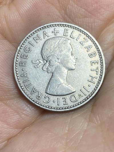 2025年第八十六场(总第一百一十二场）外国好品散币(免佣金) 英国🇬🇧1957年1先令(伊丽莎白二世青年桂冠，第二版，英格兰盾徽版)