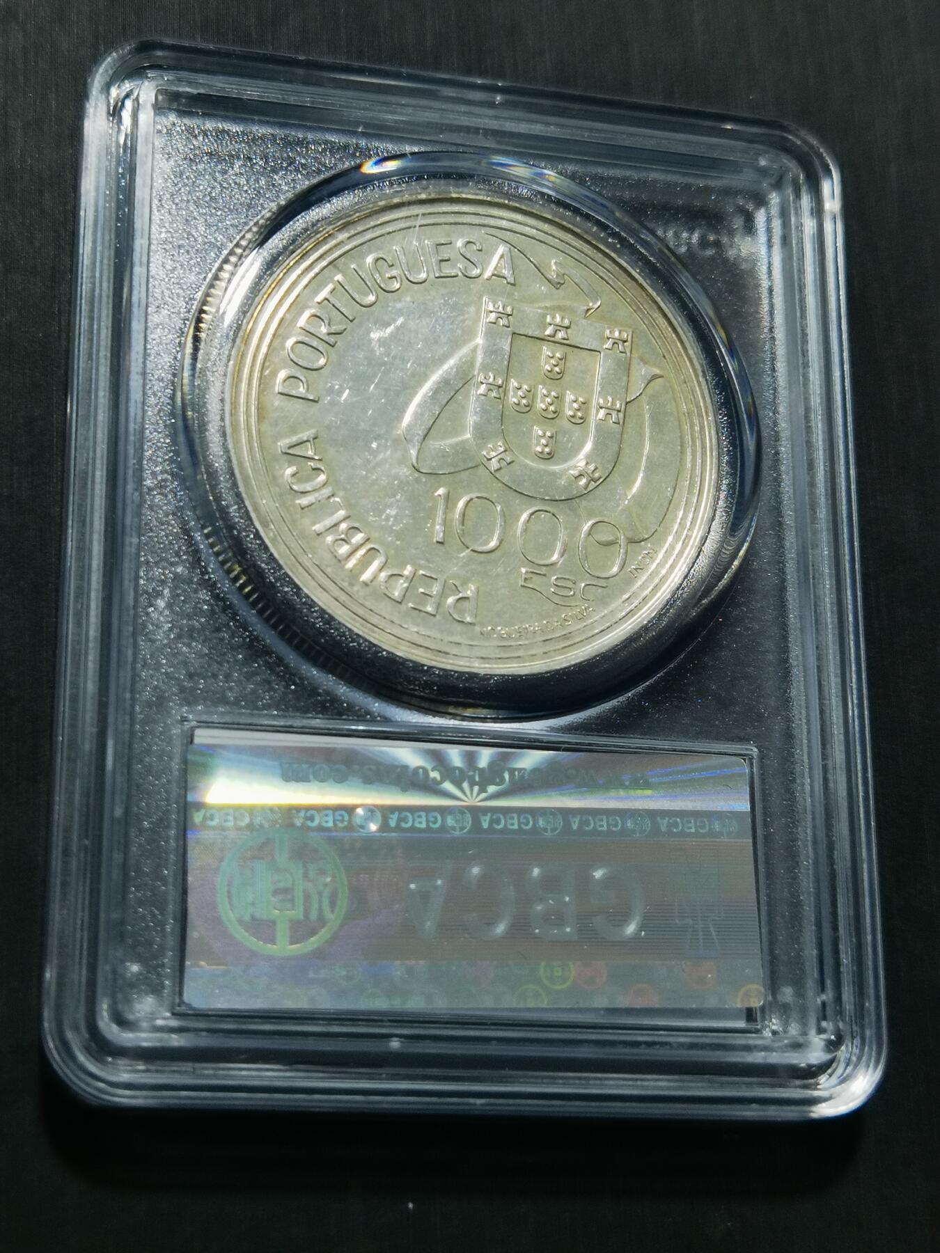 天下钱庄专场欢迎参拍 葡萄牙1000埃斯库多银币