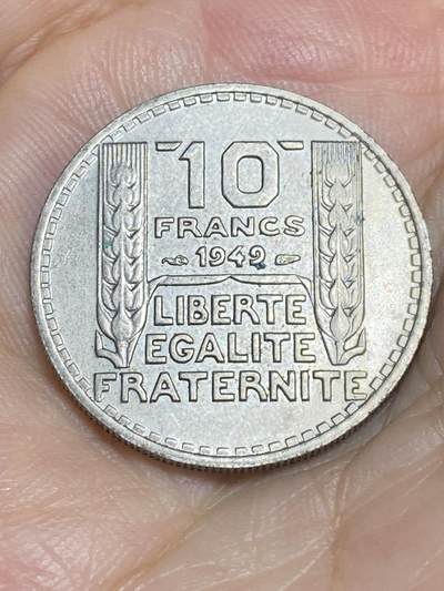2025年第八十六场(总第一百一十二场）外国好品散币(免佣金) - 法国🇫🇷1949年10法郎(小头版，关门年仅发行3年)