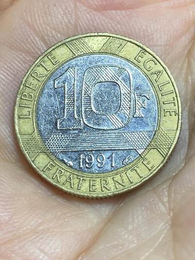 2025年第八十六场(总第一百一十二场）外国好品散币(免佣金) - 法国🇫🇷1991年10法郎(海豚标)