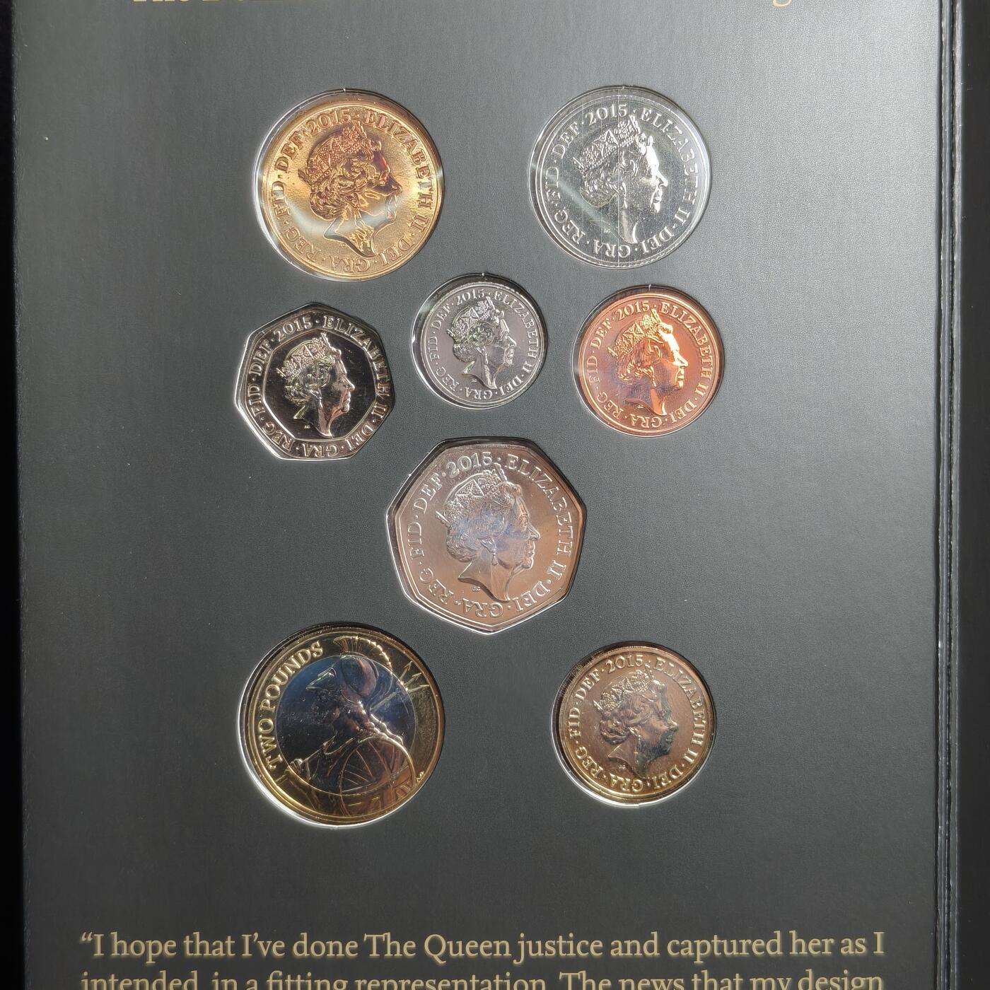 【铜匠收藏】★第125加场★精品币章场，200包邮，不满200.支付运费5元。《接受代拍 代送NGC评级》 英国2015年 女王 盾牌原装 全套8枚纪念币