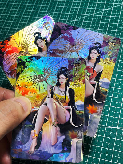 【关注参拍有赠卡】显眼宝30期  - 槃涅 青鸾殿  老八早期 金瓶梅系列 单人散配 【孙雪娥三渐变内含艺术一套3张 】超美 折光彩闪 小卡尺寸