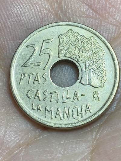 2025年第八十六场(总第一百一十二场）外国好品散币(免佣金) - 西班牙🇪🇸1996单年份25比塞塔(卡斯蒂利亚–拉曼恰自治区纪念币)