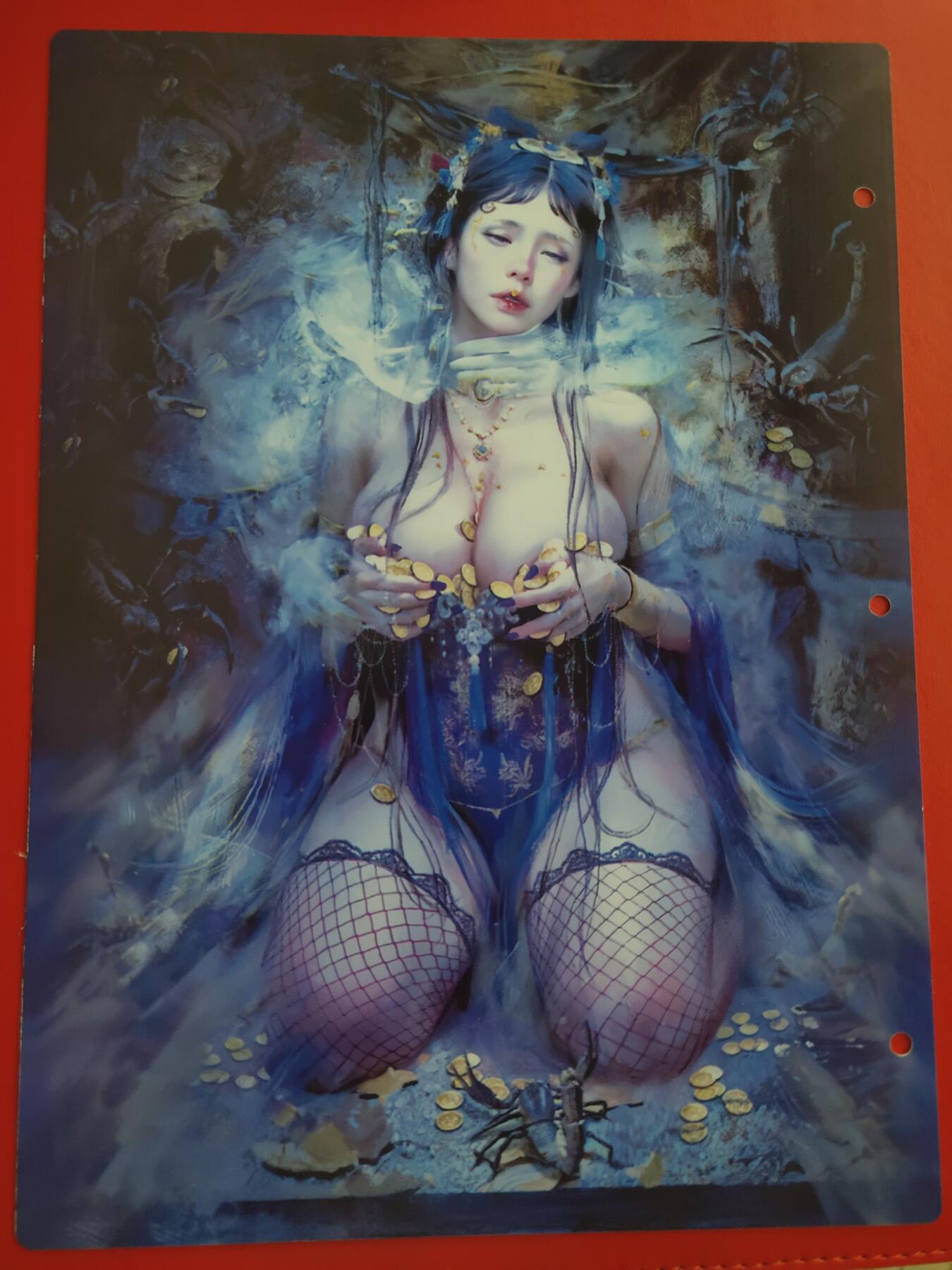 清风卡拍第十期(燎原卡牌为主，9月7日结拍) 妖姬传九宫卡册挡板一张(蝎子精)