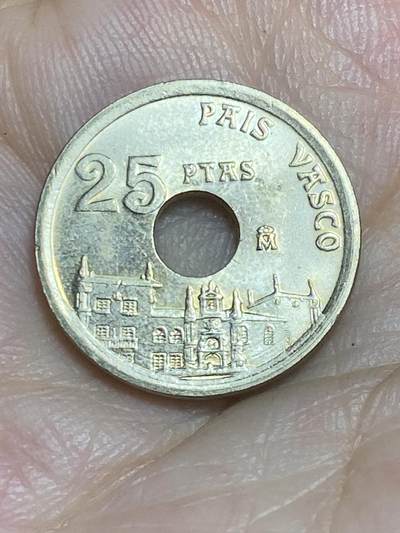 2025年第八十六场(总第一百一十二场）外国好品散币(免佣金) - 西班牙🇪🇸1993单年份25比塞塔(巴斯克自治区纪念币)