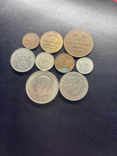 邮泉阁限时拍卖第二十三场 各国硬币专场（硬币在国外） - 瑞典古斯塔夫六世阿道夫国王9枚