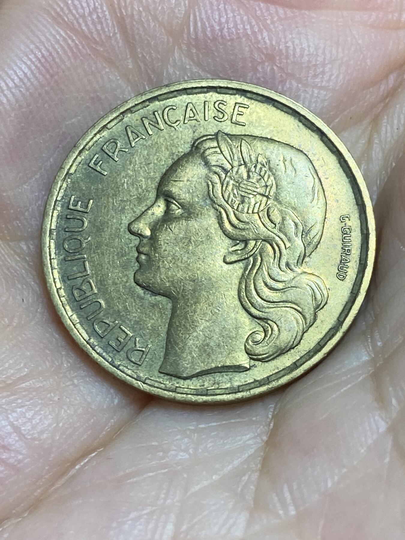 2025年第八十六场(总第一百一十二场）外国好品散币(免佣金) 好品–法国🇫🇷1951年20法郎(4 plumes–4羽)