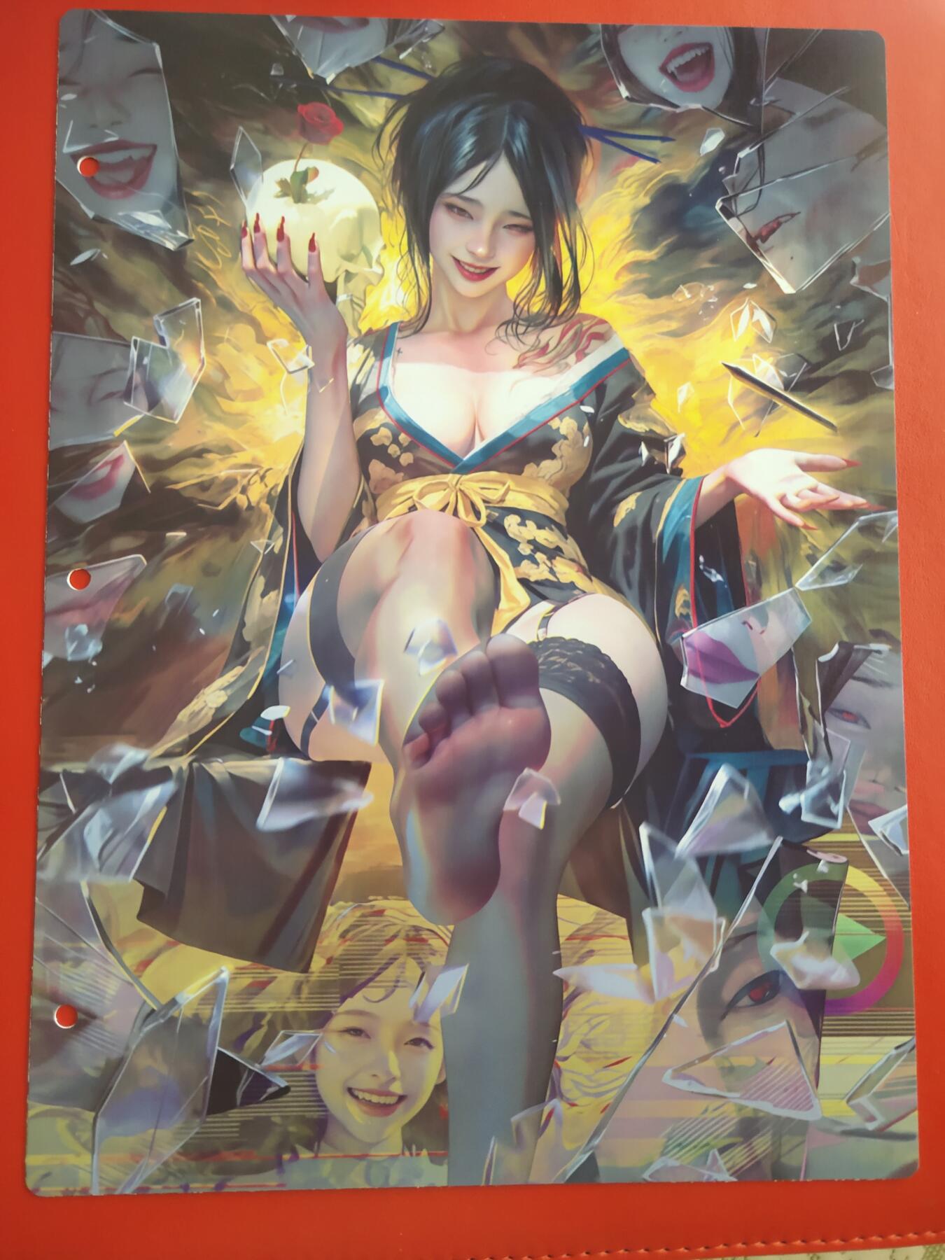 清风卡拍第十期(燎原卡牌为主，9月7日结拍) 妖姬传九宫卡册挡板一张(婴宁)