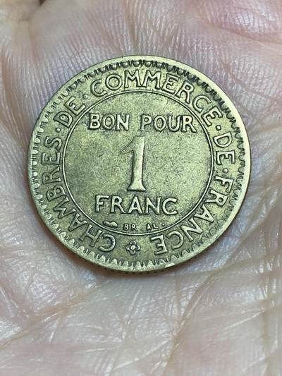 2025年第八十六场(总第一百一十二场）外国好品散币(免佣金) - 法国🇫🇷1923年1法郎(商业之神墨丘利坐像)