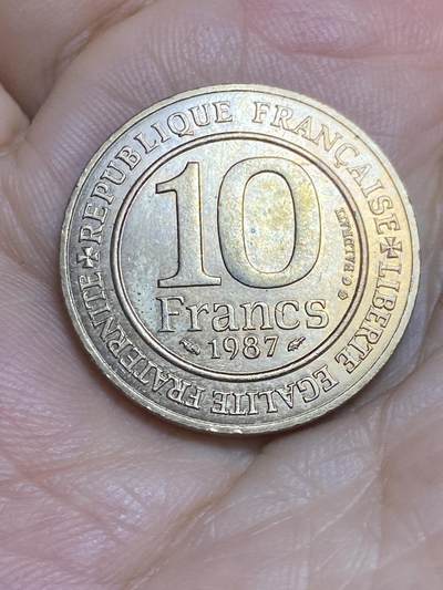 2025年第八十六场(总第一百一十二场）外国好品散币(免佣金) - 法国🇫🇷1987单年份10法郎(雨果·卡佩国王加冕1000周年纪念币)