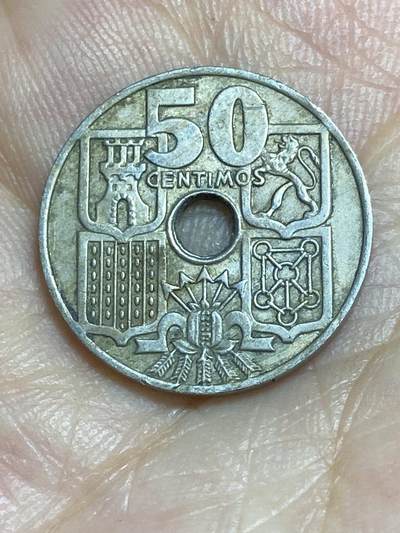 2025年第八十六场(总第一百一十二场）外国好品散币(免佣金) - 西班牙🇪🇸1949(57)年50分