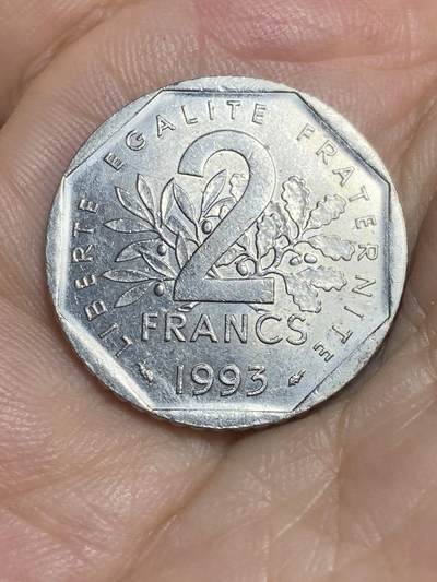 2025年第八十六场(总第一百一十二场）外国好品散币(免佣金) - 法国🇫🇷1993单年份2法郎(法国抵抗运动领袖让·穆兰纪念币)