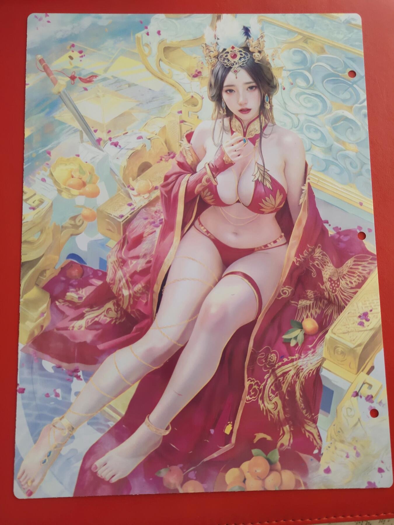 清风卡拍第十期(燎原卡牌为主，9月7日结拍) 妖姬传九宫卡册挡板一张(宣华夫人)