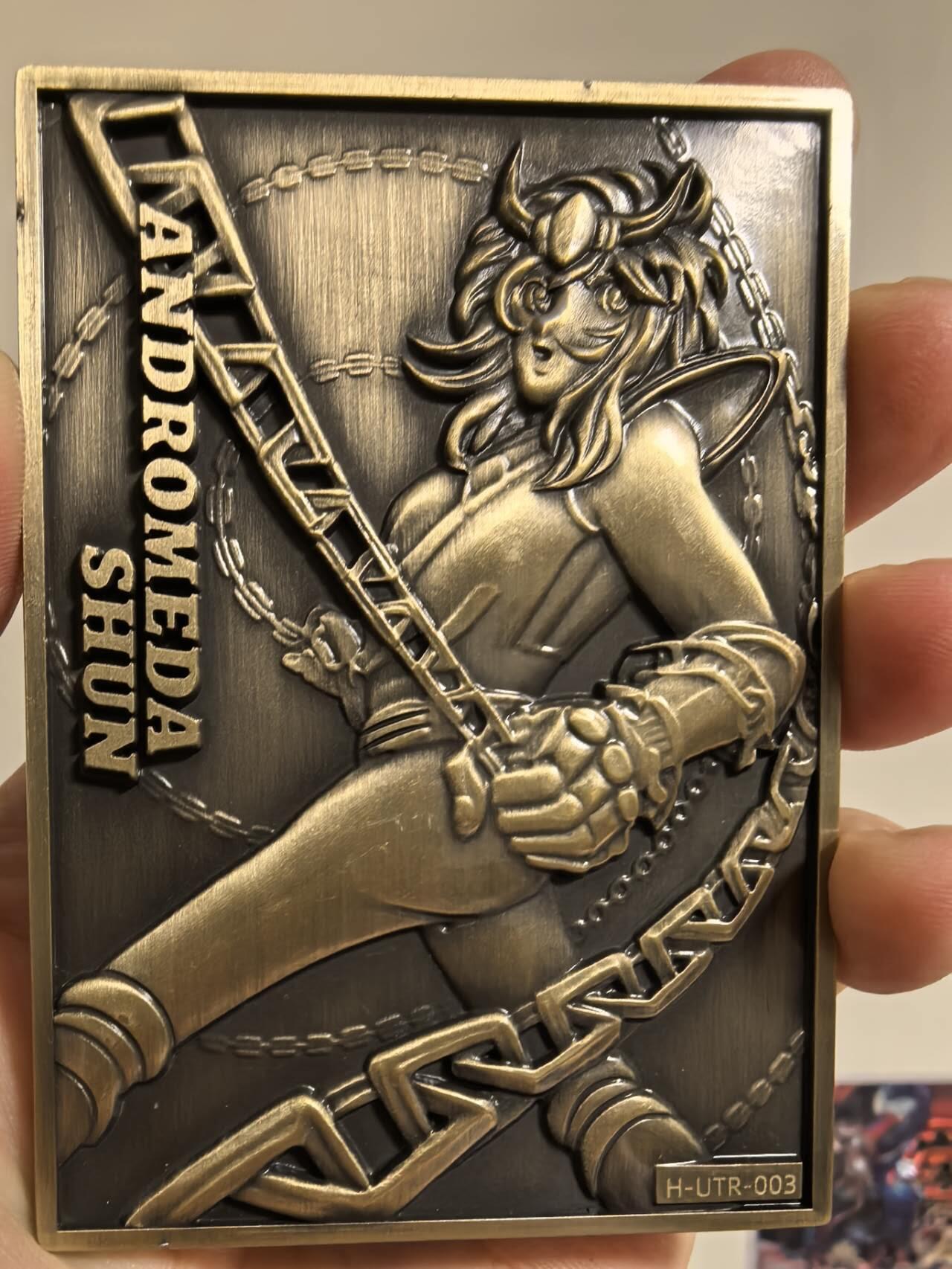 丫丫卡拍第4.5期特别加场（周三20：00截止） 【阿里鱼正版圣斗士】铜质浮雕卡 H-UTR-003 仙女座瞬