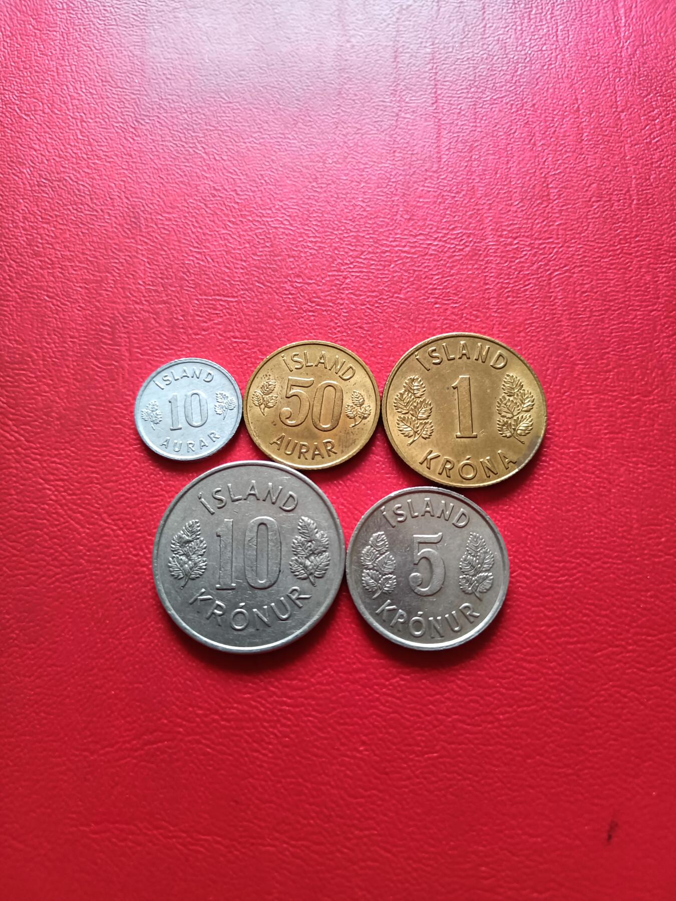 【云涧收藏】第五十九场 冰岛1974年/75年5枚套