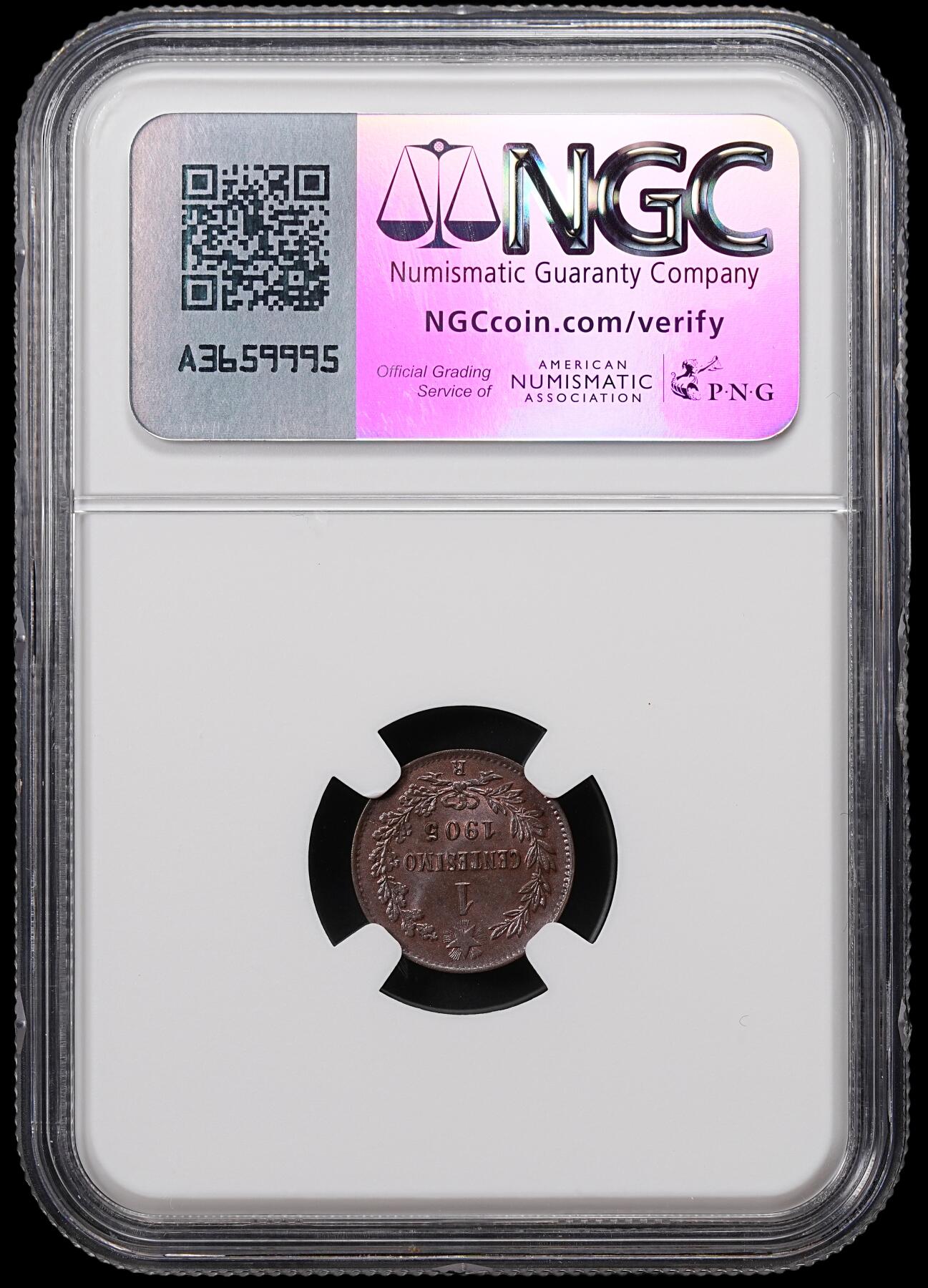 修遠堂世界钱币第八十三期 NGC MS64BN 1905年意大利1分铜币