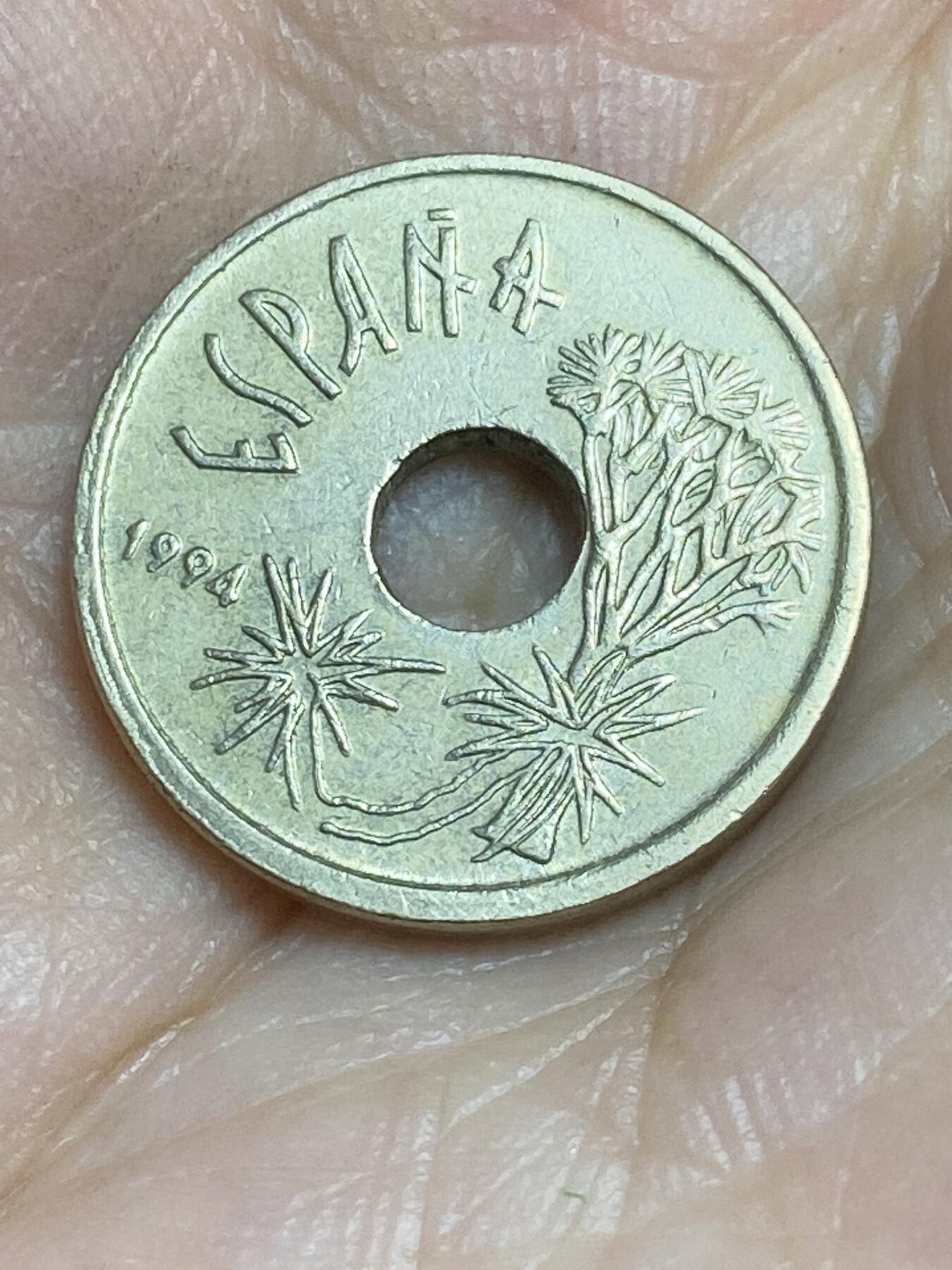 2025年第八十六场(总第一百一十二场）外国好品散币(免佣金) 西班牙🇪🇸1994单年份25比塞塔(加纳利群岛纪念币)
