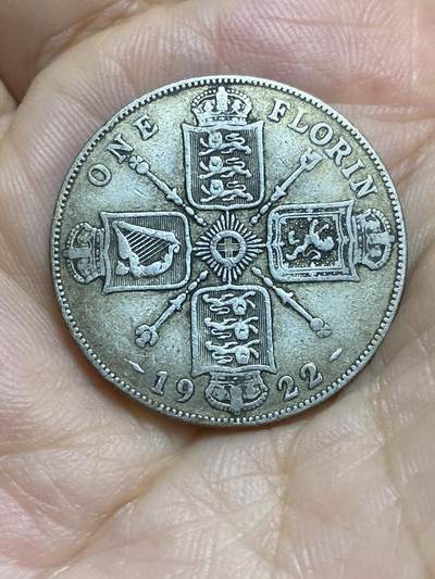 2025年第八十六场(总第一百一十二场）外国好品散币(免佣金) - 英国🇬🇧1922年1弗罗林银币(乔治五世第二版，500银)