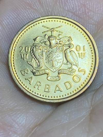 2025年第八十六场(总第一百一十二场）外国好品散币(免佣金) 原光好品–巴巴多斯🇧🇧2001年5分(黄铜材质无磁版)