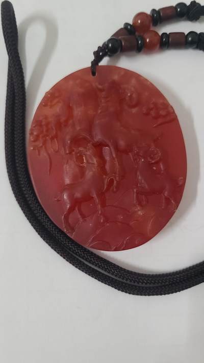 富森红土寄生虫蚁漏三羊开泰沉香吊坠 - 富森红土寄生虫蚁漏三羊开泰沉香吊坠