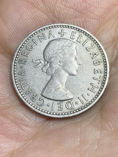 2025年第八十六场(总第一百一十二场）外国好品散币(免佣金) 英国🇬🇧1955年1先令(伊丽莎白二世青年桂冠，第二版，英格兰盾徽版)