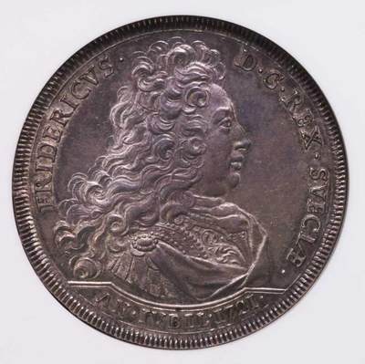 NGC-MS62 1721瑞典宗教自由200周年达勒大银币 - NGC-MS62 1721瑞典宗教自由200周年达勒大银币