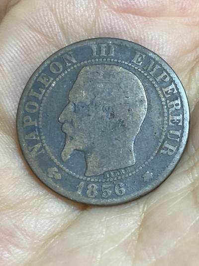 2025年第八十六场(总第一百一十二场）外国好品散币(免佣金) 法兰西第二帝国1856年5生丁(拿破仑三世前期，BB标，斯特拉斯堡造)