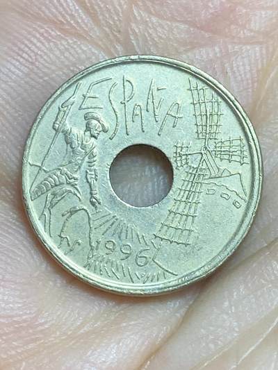 2025年第八十六场(总第一百一十二场）外国好品散币(免佣金) 西班牙🇪🇸1996单年份25比塞塔(卡斯蒂利亚–拉曼恰自治区纪念币)