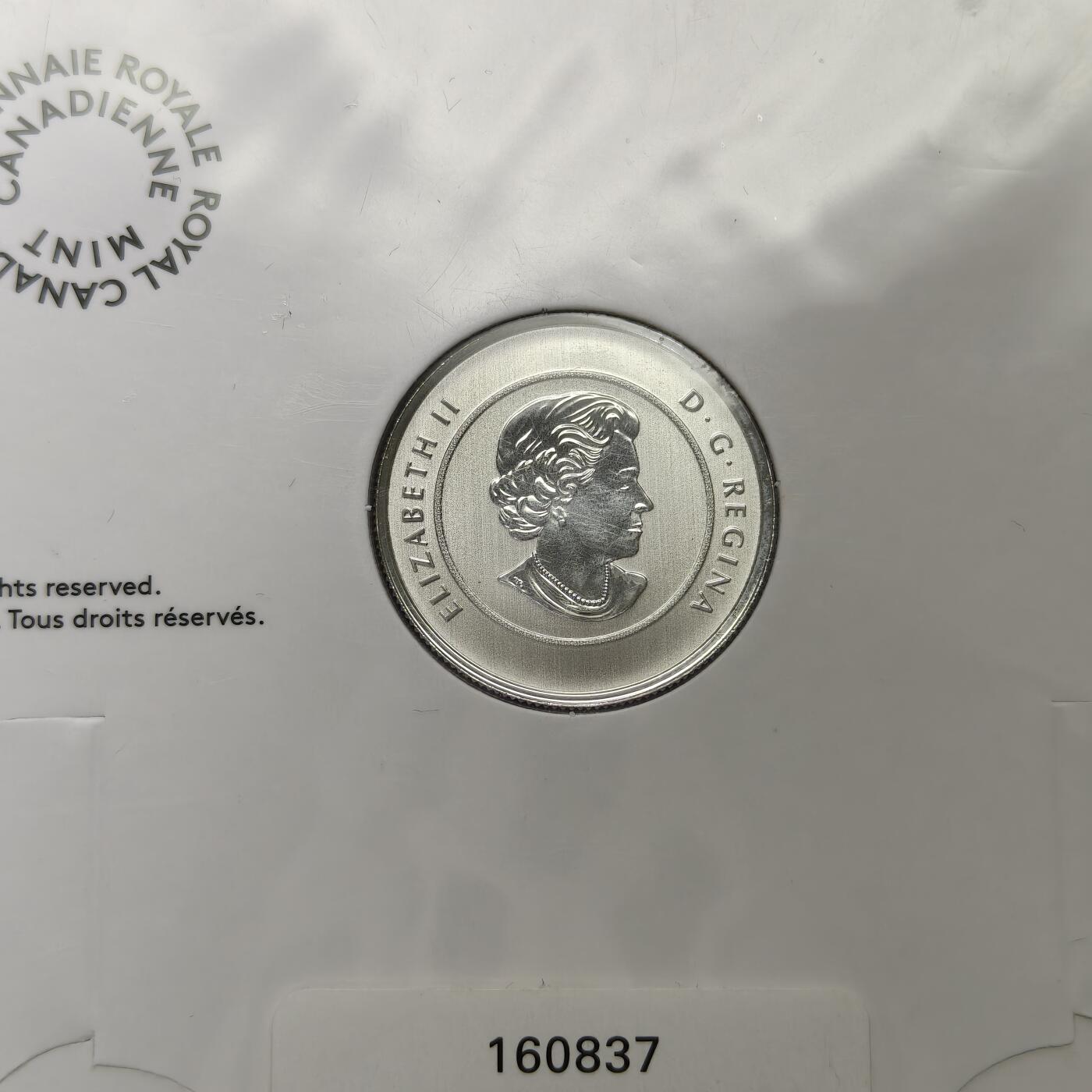 【铜匠收藏】★第125加场★精品币章场，200包邮，不满200.支付运费5元。《接受代拍 代送NGC评级》 加拿大 2017年  5元 联邦政府成年150周年纪念币卡册 哑光银币一枚