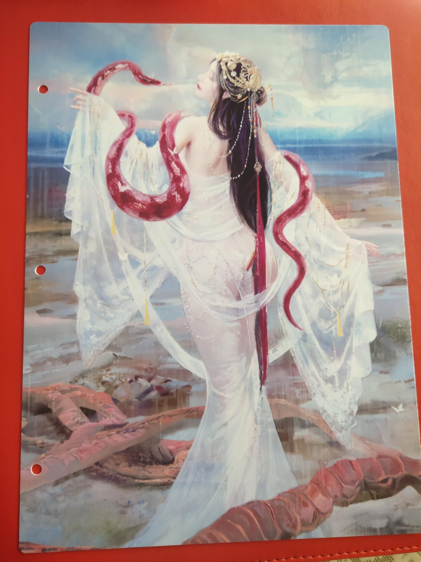 清风卡拍第十期(燎原卡牌为主，9月7日结拍) 妖姬传九宫卡册挡板一张(赤鳞蟒)