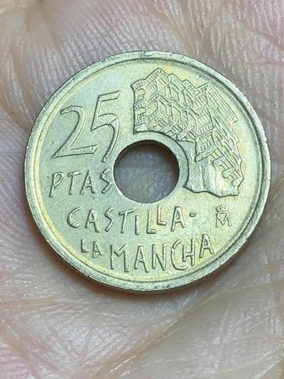 2025年第八十六场(总第一百一十二场）外国好品散币(免佣金) - 西班牙🇪🇸1996单年份25比塞塔(卡斯蒂利亚–拉曼恰自治区纪念币)